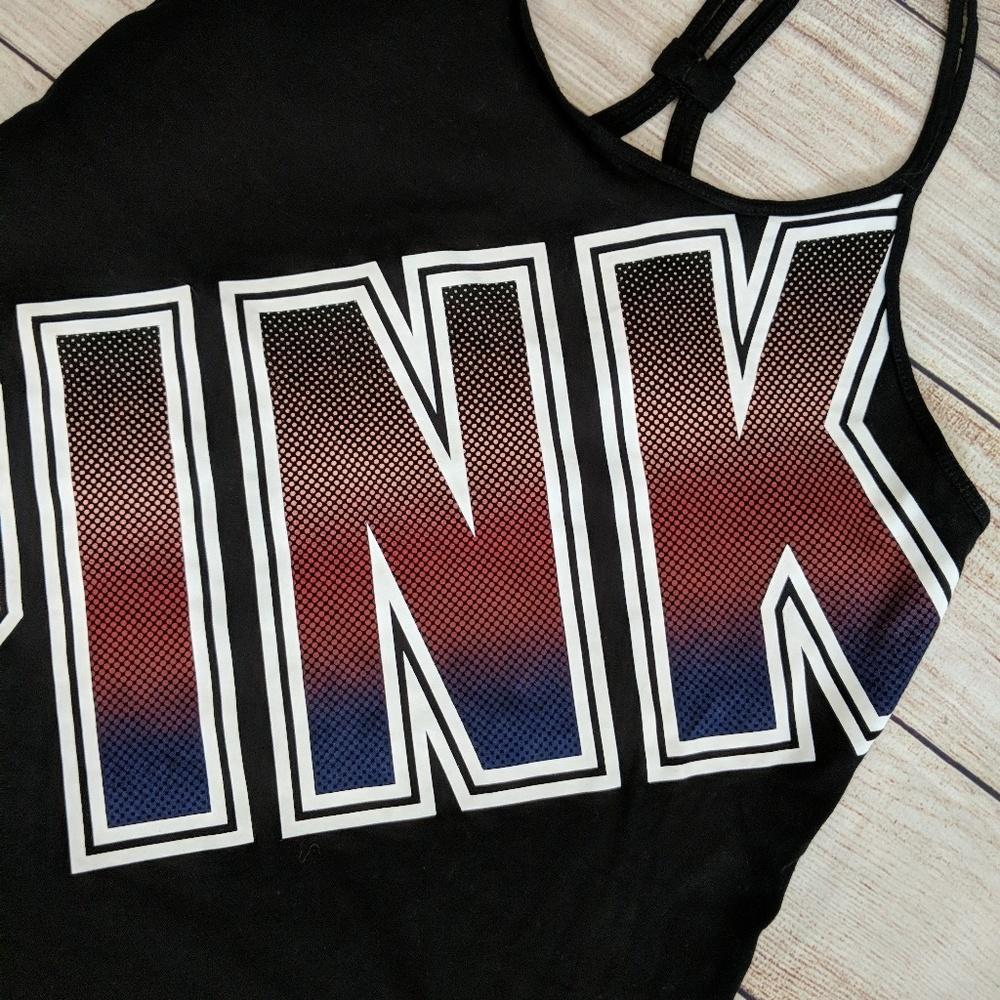 PINK Victoria's Secret sz XS y-back logo tank top - Picture 3 of 7